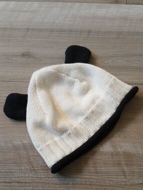 Gymboree Little Panda Beanie Sweater Panda Ears Vintage Size 6-12 Months (J)